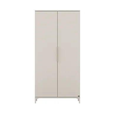 2-türige Kleiderschränke, Yuny by PAIDI, Beige – Besonderheit: mit vielen Regalfächern und Kleiderstangen
