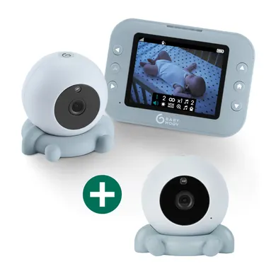 Video Babyphone, babymoov, Weiß – Besonderheit: Set aus Babyphone mit Kamera und Zusatzkamera