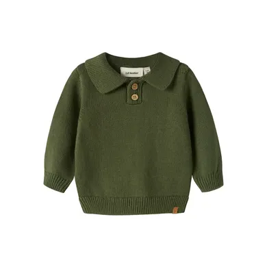 Langarmshirts, Lil' Atelier, Grün – Besonderheit: Knopfleiste am Kragen