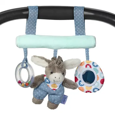 Kinderwagen Spielzeug, Sterntaler, Blau – Besonderheit: zum Befestigen am Babybett, Laufstall, Autositz oder Kinderwagen