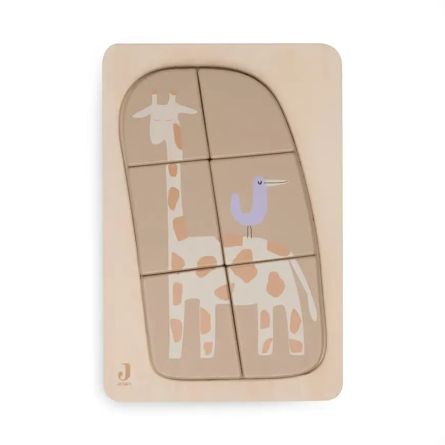 Holzpuzzle, jollein, Braun – Produktansicht
