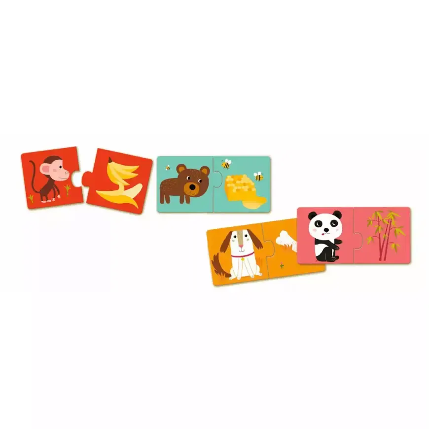 Holzpuzzle, DJECO, Mehrfarbig – Produktansicht