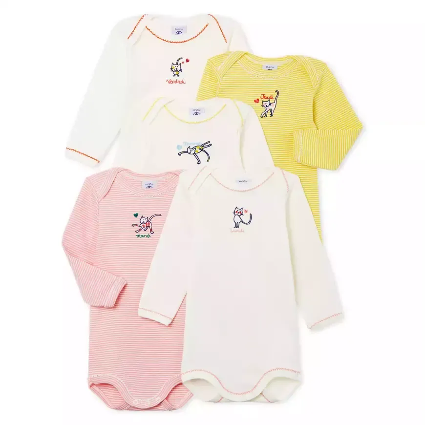 Langarmbodys, PETIT BATEAU, Mehrfarbig – Produktansicht