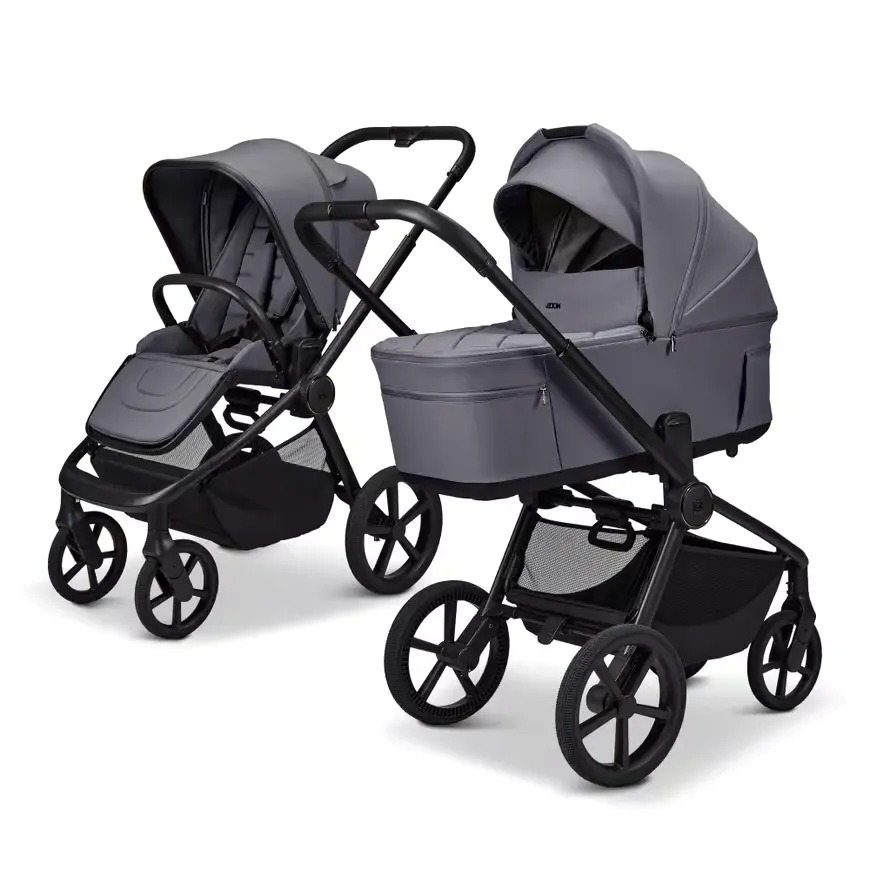 Kombi-Kinderwagen, MOON, Grau – Produktansicht