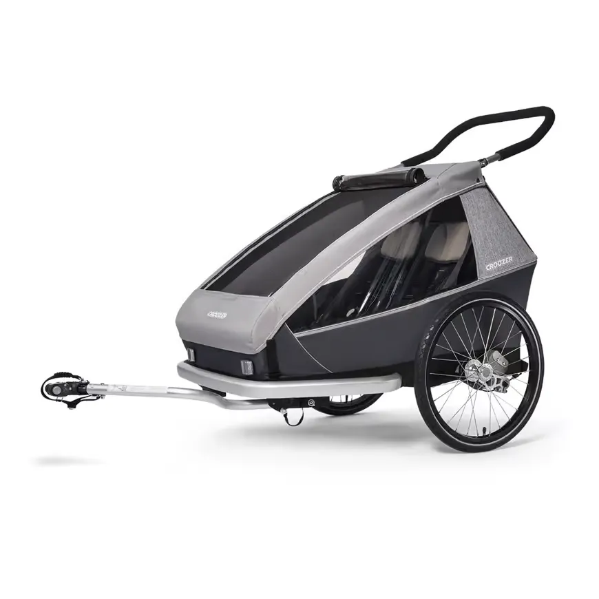 Fahrradanhänger, Croozer, Grau – Produktansicht