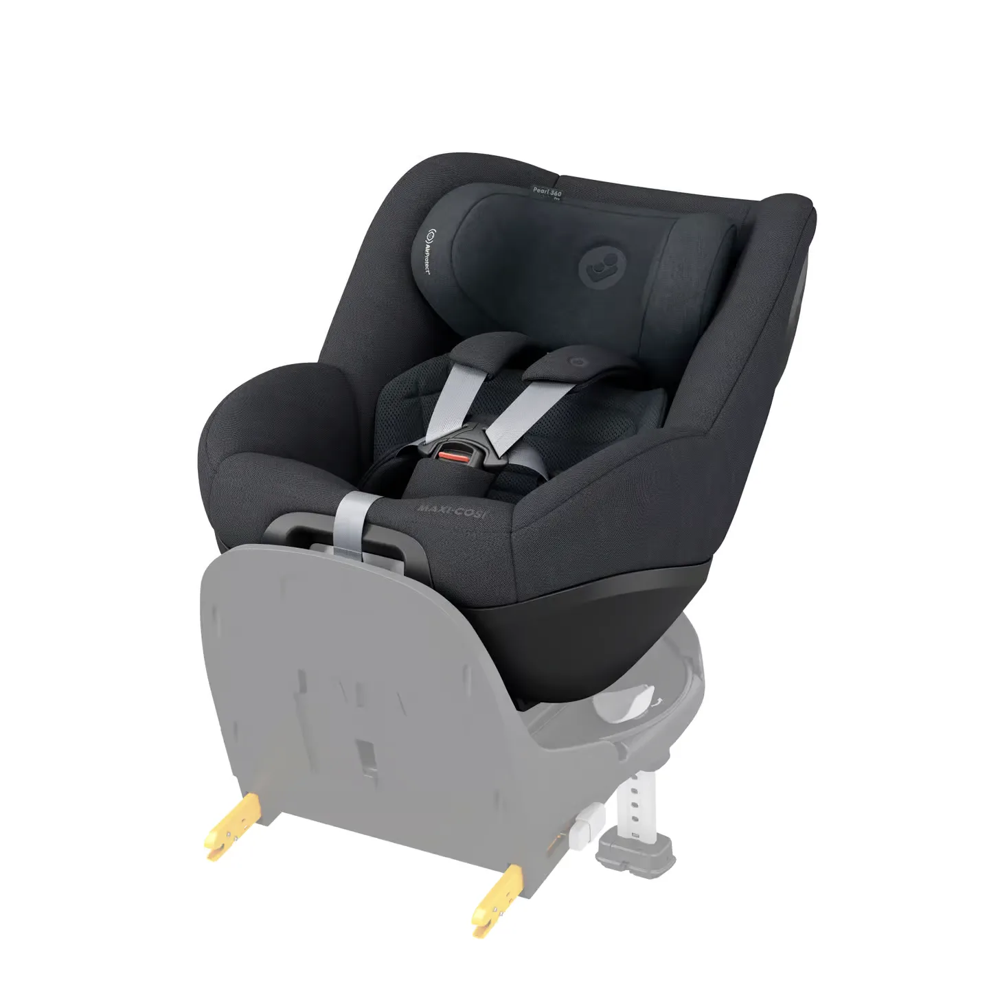 Baby-autositz ein mit einem sicherheitsgurt.