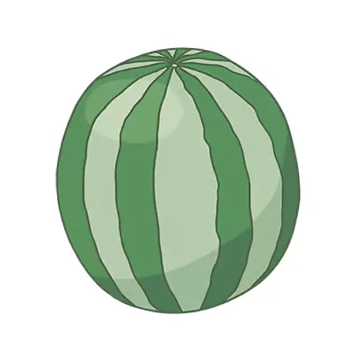 Wassermelone eine auf weißem hintergrund.