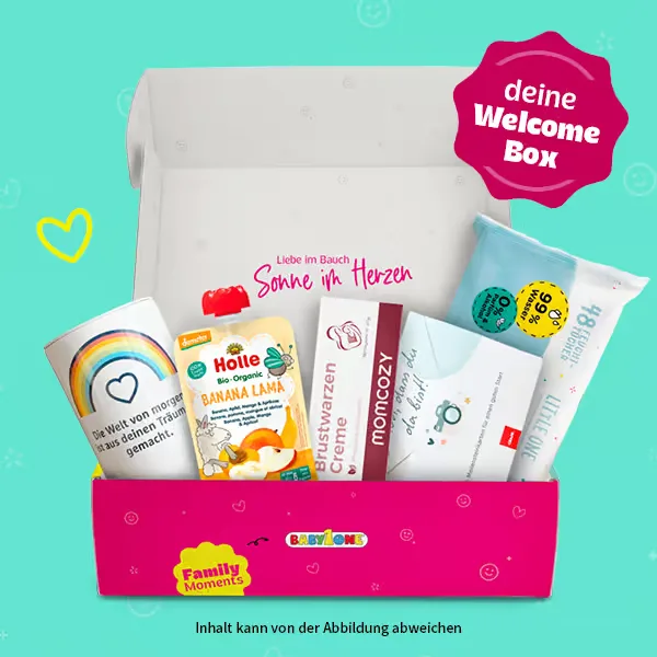  offene Welcome Box mit den Produkten 
